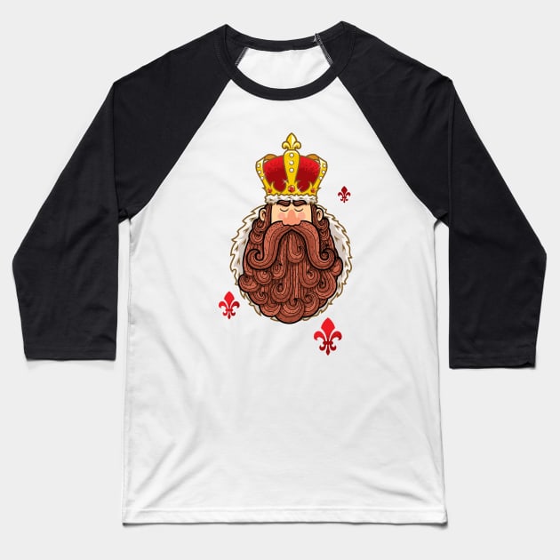 King Portrait Baseball T-Shirt by Malchev